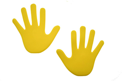 Hand Floor Marker (Pack of 6) - Yellow -