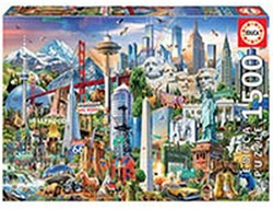 Educa puzzle América del Norte lugares famosos 1500 piezas viaje