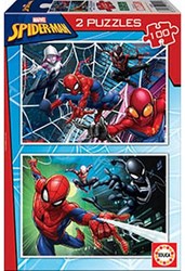 Educa puzzle Spiderman rompecabezas 2x100 piezas cartón niños