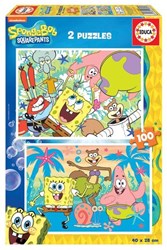 Educa puzzle Bob Esponja 2x100 piezas cartón juguete educativo