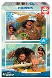 Educa puzzle Vaiana - Rompecabezas Disney cartón 2x48 piezas niños