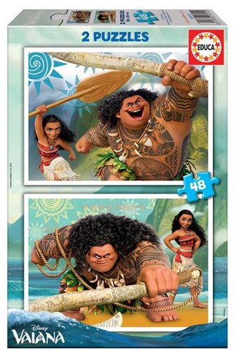 Educa puzzle Vaiana - Rompecabezas Disney cartón 2x48 piezas niños