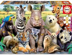 Educa puzzle Animales en la foto de clase 300 piezas diversión