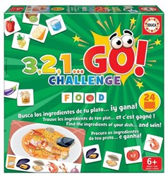 Educa juego de mesa juego educativo 3,2,1 Go Challenge comida niños