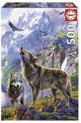 Educa puzzle 500 piezas lobos en las rocas animales
