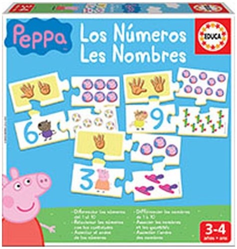 Educa Peppa Pig juego educativo aprender números cartón niños