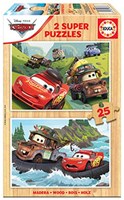 Educa puzzle madera 2x25 piezas Cars juego educativo niños