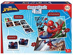 Educa Superpack Spiderman 4-en-1 puzzle y juego para niños