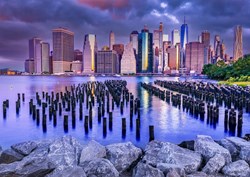 Enjoy Puzzle rompecabezas Cloudy Sky Manhattan New York 1000 piezas adultos