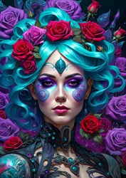 Enjoy Puzzle rompecabezas Gothic Flowers Portrait 1000 piezas adultos