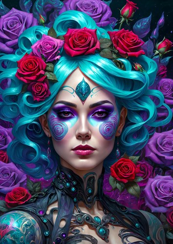 Enjoy Puzzle rompecabezas Gothic Flowers Portrait 1000 piezas adultos