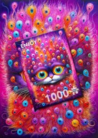 Enjoy Puzzle rompecabezas 1000 piezas - I'm Watching You - diseño de gato colorido-2