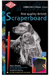 Essdee cartulina para rascar negra 22,9x15,2 cm - 10 hojas - set scraperboard