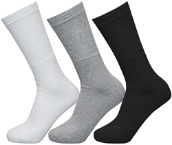 Exceptio calcetines deportivos junior 3 pares negro gris blanco algodón crew