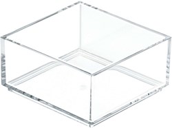 iDesign organizador plástico transparente - Caja Clarity para objetos pequeños
