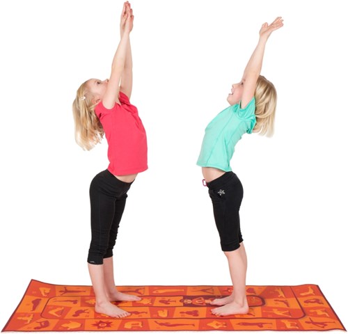 PedaYoga esterilla de yoga para niños - alfombra de juego con ejercicios de yoga y juego de mesa-2