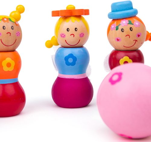 BigJigs juego de bolos de madera hadas - juego infantil 7 piezas-3