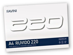 Favini bloc de dibujo A4 papel rugoso 220gr para artistas y niños