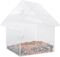 Esschert Design comedero para pájaros ventana acrílico transparente 15cm