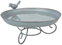 Esschert Design baño para pájaros de metal para jardín exterior