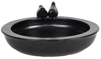 Esschert Design baño para pájaros cerámica gris accesorio jardín decorativo