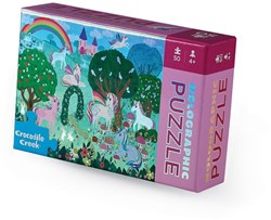 Crocodile Creek puzzle unicornio holográfico 50 piezas para niños