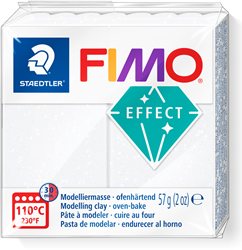 Fimo plastilina Effect 57g Blanco Metálico horneable creativo