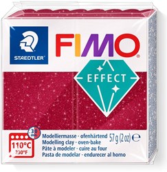 Fimo arcilla para modelar Galaxy rojo 57g efecto purpurina horno