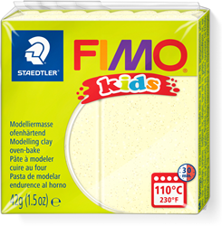 Fimo plastilina kids 42g amarillo claro perlado horneable