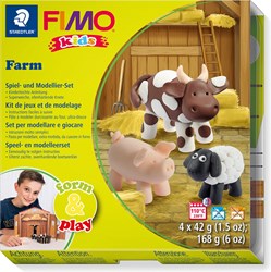 Fimo set plastilina niños granja - set creativo 4 colores