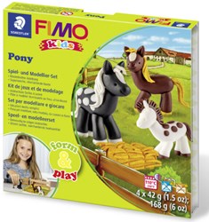 Fimo set de arcilla pony - kit creativo de modelado para niños