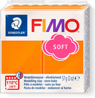 Fimo pasta para modelar Soft 57g naranja mandarina horneable