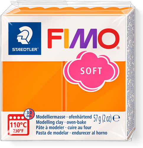 Fimo pasta para modelar Soft 57g naranja mandarina horneable