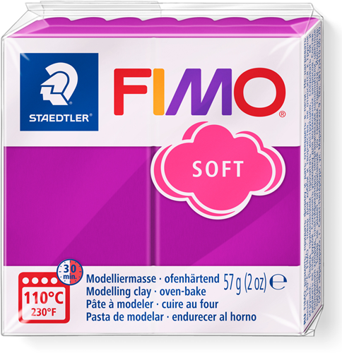 Fimo arcilla para modelar soft violeta - arcilla para horno 57g creativa