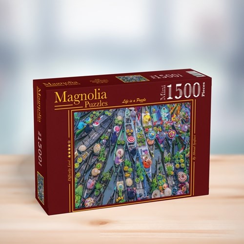 Magnolia puzzle Floating Market - rompecabezas 1500 piezas multicolor-2