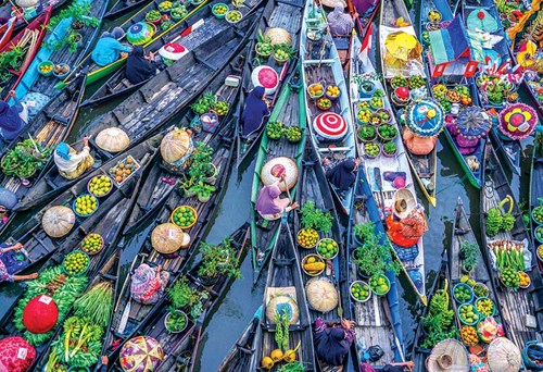 Magnolia puzzle Floating Market - rompecabezas 1500 piezas multicolor