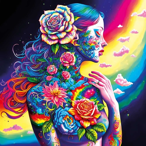 Magnolia puzzle Flower Goddess - rompecabezas 1023 piezas multicolor