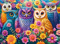 Castorland puzzle animales - Flower Owl Meeting puzzle 3000 piezas