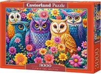 Castorland puzzle animales - Flower Owl Meeting puzzle 3000 piezas-2