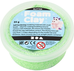 Foam Clay arcilla para modelar glitter verde 35 gramos - juguete creativo