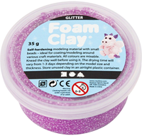 Foam Clay arcilla para modelar purpurina morada 35g - juguete creativo