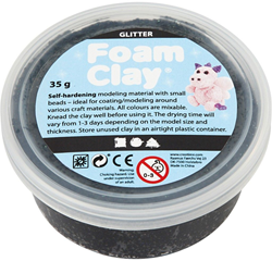 Foam Clay arcilla para modelar negra con purpurina 35g - juguete creativo