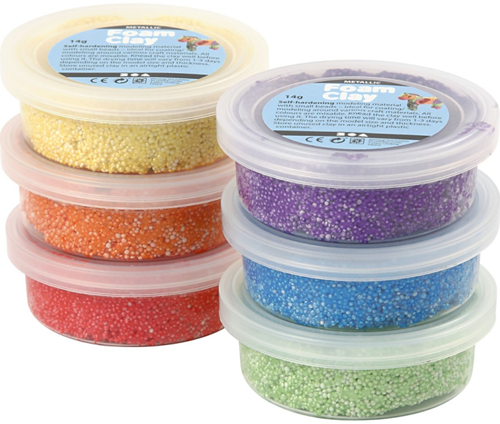 Foam Clay arcilla para modelar metálica set 6 colores - juguete creativo