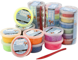 Foam Clay arcilla para modelar set grande con colores glitter y metálicos