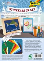Folia set de cartón para bordar - kit creativo de bordado 25 piezas multicolor