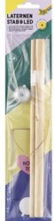 Folia palo linterna LED soporte - palo farol madera 58 cm