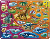 Larsen rompecabezas - dinosaurios - educativo de cartón - 85 piezas