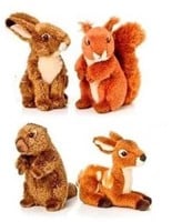 Peluches de animales del bosque