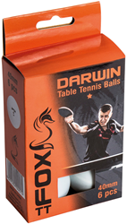 Fox TT Darwin 1 Star Table Tennis Balls (Pack of 6) -  - Pack of 6