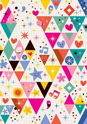 Yazz puzzle Fun Triangles - 1000 piezas juguete colorido de plástico